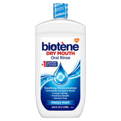 Biotène Dry Mouth Fresh Mint Oral Rinse, 33.8 fl oz, 33.8 Fluid ounce