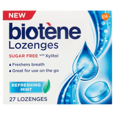 Gsk Biotène Refreshing Mint Lozenges, 27 count