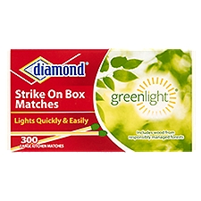 Diamond Greenlight Large Kitchen Strike on Box Matches, 300 count, 3 pack