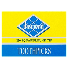Diamond Square/Round Tip, Toothpicks, 250 Each