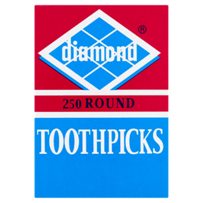 Diamond Round Toothpicks, 250 count, 250 Each