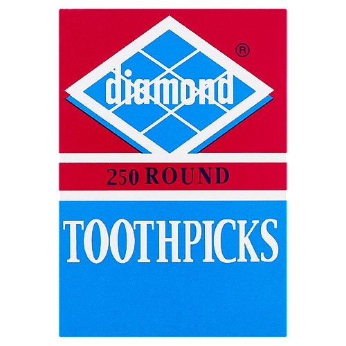 Diamond Round Toothpicks, 250 count