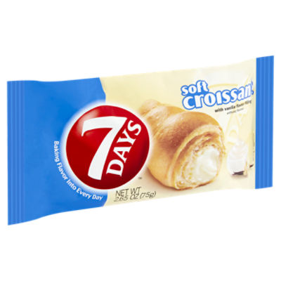 7 Days Soft Croissant with Vanilla Flavor Filling, 2.65 oz