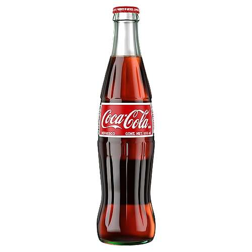 Coca-Cola Mexico Glass Bottle, 355 mL
Soda. Pop. Soft drink. Sparkling beverage. 

Whatever you call it, nothing compares to the refreshing, crisp taste of Coca-Cola Original Taste, the delicious soda you know and love. Enjoy with friends, on the go or with a meal. Whatever the occasion, wherever you are, Coca-Cola Original Taste makes life's special moments a little bit better.

Every sip, every “ahhh,'' every smile—find that feeling with Coca-Cola Original Taste. Best enjoyed ice-cold for maximum refreshment. Grab a Coca-Cola Original Taste, take a sip and find your “ahhh'' moment.

Enjoy Coca-Cola Original Taste.