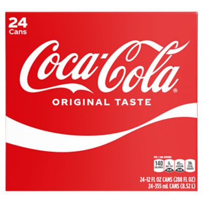 Coca Cola Original, 12 Fl Oz Cans, 24 Pack