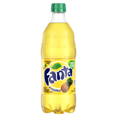 Fanta Pineapple Soda Bottle, 20 fl oz