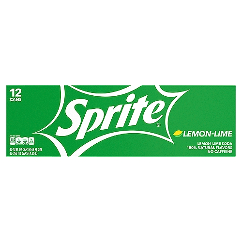Sprite Fridge Pack Cans, 12 fl oz, 12 Pack
Lemon-Lime Soda

Some people know it simply as a lemon-lime flavored soft drink, but most know it as Sprite. The OG, the head honcho in the lemon-lime soda biz. The flavor that started it all.

It should come as no surprise why Sprite and lemon-lime have become synonymous. As the awe-inspiring trendsetter of the iconic flavor, Sprite never fails to deliver an extremely satisfying taste. With 100% natural flavors, and caffeine-free, you can enjoy at any time of day.