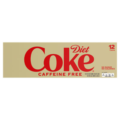 Diet Coke Caffeine-Free Fridge Pack Cans, 12 fl oz, 12 Pack