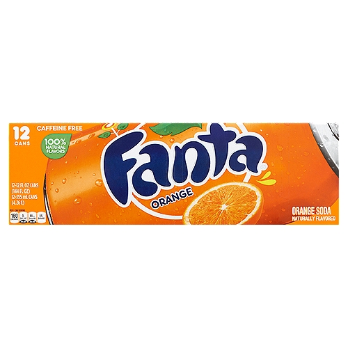 Fanta Orange Soda Fridge Pack, 12 fl oz, 12 count