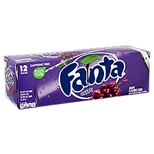 Fanta Grape Flavored Soda, 12 fl oz, 12 count