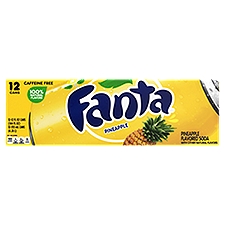 Fanta Pineapple Soda Fridge Pack Cans, 12 fl oz, 12 Pack