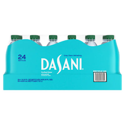 Dasani DASANI Purified Water Bottles, 16.9 fl oz, 24 Pack, 405.6 Fluid ounce 