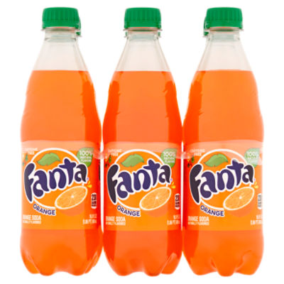 Fanta Orange Soda, 16.9 fl oz, 6 count
