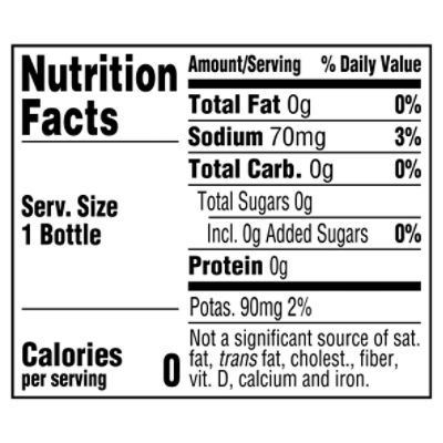 coke zero nutrition label