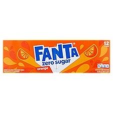 diet Fanta/Fanta Zero Orange Zero Sugar , 12 fl oz, 12 Pack, 144 fl oz, 144 Fluid ounce