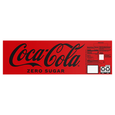 Coca-Cola Zero Sugar, Caffeine Free Soda Pop, 12 fl oz, 12 Pack Cans