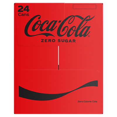 Coca Cola Zero Sugar Zero Calorie Cola - 24/12 oz. Cans