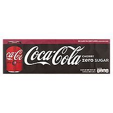Coca-Cola Cherry Zero Fridge Pack Cans, 12 fl oz, 12 Pack, 144 Fluid ounce