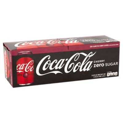 Coca-Cola Cherry Zero Sugar Cola, 12 fl oz, 12 count