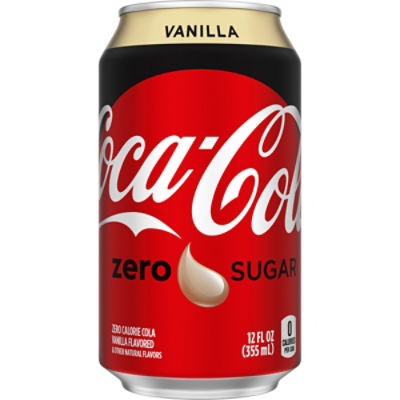 Coca-Cola Vanilla Zero Sugar , 12 fl oz, 12 Pack, 144 fl oz