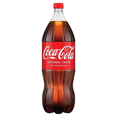 Coca-Cola Bottle, 2 Liters
Soda. Pop. Soft drink. Sparkling beverage. 

Whatever you call it, nothing compares to the refreshing, crisp taste of Coca-Cola Original Taste, the delicious soda you know and love. Enjoy with friends, on the go or with a meal. Whatever the occasion, wherever you are, Coca-Cola Original Taste makes life's special moments a little bit better.

Carefully crafted in 1886, its great taste has stood the test of time. Something so delicious, so unique and so familiar, it's what makes you think “Coca-Cola'' whenever you hear “soft drink.'' Between that perfect taste and refreshing fizz, it's sure to give you that “ahhh'' moment whenever you want it. 

Coca-Cola is available in many different options in addition to Original Taste, including a variety of all-time favorite flavors like Coca-Cola Cherry and Coca-Cola Vanilla. Looking for something zero sugar or caffeine free? Then look no further than Coca-Cola Zero Sugar and Coca-Cola Caffeine Free. Whatever you're looking for in a soda, there's a Coca-Cola to satisfy your taste buds.
 
Every sip, every “ahhh,'' every smile—find that feeling with Coca-Cola Original Taste. Best enjoyed ice-cold for maximum refreshment. Grab a Coca-Cola Original Taste, take a sip and find your “ahhh'' moment.

Enjoy Coca-Cola Original Taste.

• 2L bottle of Coca-Cola Original Taste—the refreshing, crisp taste you know and love
• Great taste since 1886
• 34 mg of caffeine in each 12 oz serving
• 67.6 FL OZ in each bottle
• This sparkling beverage is best enjoyed ice-cold for maximum refreshment