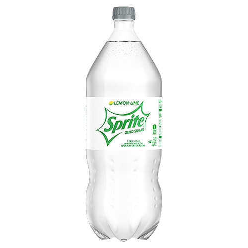 Sprite Zero Sugar Bottle, 2 Liters
Zero Sugar Lemon-Lime Soda

Some people know it simply as a zero-sugar, lemon-lime flavored soda, but most know it as Sprite Zero. Because who says you can't do more with less? Sprite Zero is the iconic great taste of Sprite with zero sugar. The head honcho in the lemon-lime flavored soft drink biz.

It should come as no surprise why Sprite Zero has become synonymous with a great lemon-lime flavor. It's a delicious zero sugar, caffeine-free take on the iconic flavor of Sprite and never fails to deliver an extremely satisfying taste. With 100% natural flavors, and zero calories to be found, you can enjoy whenever, wherever.