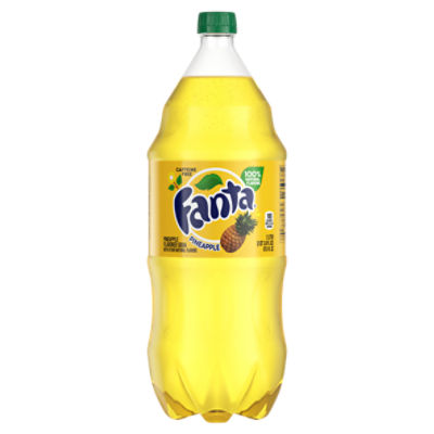 Fanta Pineapple Flavored Soda, 2 liter