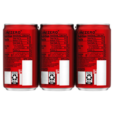 Coca-Cola Zero Sugar Cola, 16.9 fl oz, 6 count - Fairway