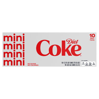 Diet Coke Fridge Pack Cans, 7.5 fl oz, 10 Pack - Fairway