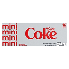 Diet Coke Fridge Pack Cans, 7.5 fl oz, 10 Pack
