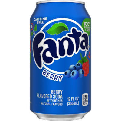 Fanta Berry Soda Fridge Pack Cans, 12 fl oz, 12 Pack, 144 fl oz