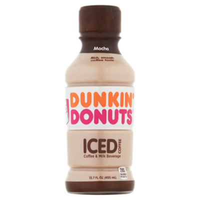 Dunkin' Donuts Mocha Iced Coffee & Milk Beverage, 13.7 fl oz