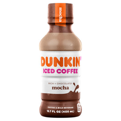 Dunkin' Donuts Mocha Iced Coffee & Milk Beverage, 13.7 fl oz ShopRite