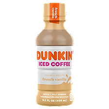 Dunkin' French Vanilla Iced Coffee Bottle, 13.7 fl oz