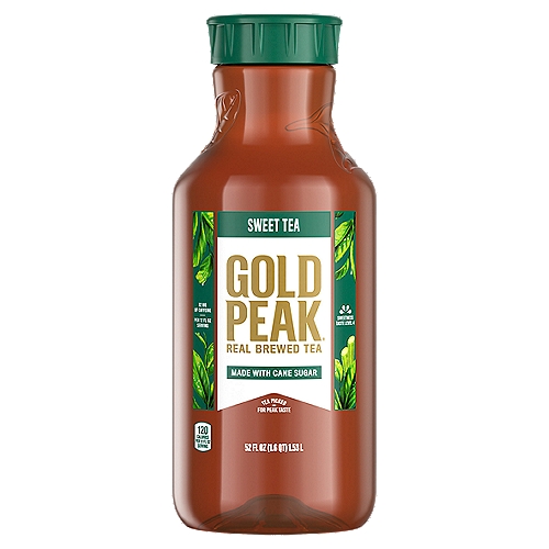 Gold Peak Sweetened Black Tea Bottle, 52 fl oz
Gold Peak is real brewed tea made from tea leaves picked for peak taste - enjoy Gold Peak Sweet Tea made with real cane sugar. Perfect for the whole family, these convenient bottles let you take real brewed tea wherever you go.

Gold Peak Real Brewed Tea has a variety of flavors that pair marvelously with any family occasion, from backyard get-togethers, to holiday traditions, to weekend getaways.

Real Brewed. Real Tea. Real Good.