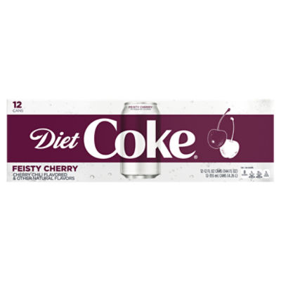 Diet Coke Feisty Cherry Fridge Pack Cans, 12 fl oz, 12 Pack, 144 Fluid ounce