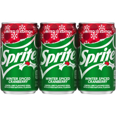 Sprite Winter Spiced Cranberry Cans, 7.5 fl oz, 6 Pack, 45 fl oz, 45 Fluid ounce