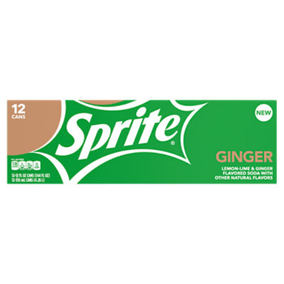 Sprite Ginger Fridge Pack Cans, 12 fl oz, 12 Pack