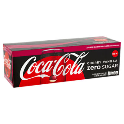 Coca Cola Cherry Vanilla Zero Sugar Cola 12 Fl Oz 12 Count 8046