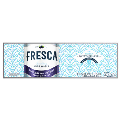 Fresca Blackberry Citrus Fridge Pack Cans, 12 fl oz, 12 Pack