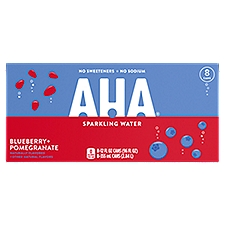Aha Blueberry Pomegranate Cans, 12 fl oz, 8 Pack