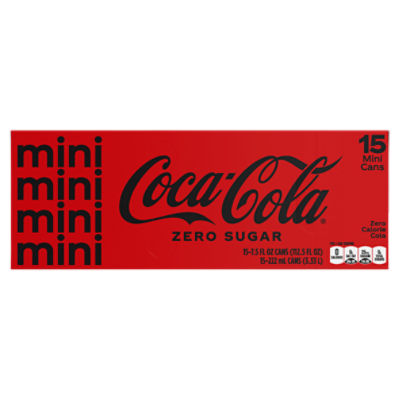 Coca-Cola Zero Sugar Cans, 7.5 fl oz, 15 Pack