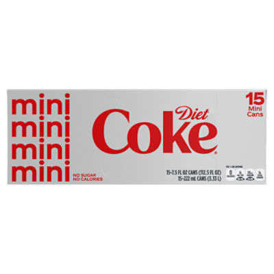 Diet Coke Cans, 7.5 fl oz, 15 Pack
