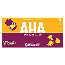 AHA Pineapple + Passionfruit Sparkling Water, 12 fl oz, 8 count, 96 Fluid ounce