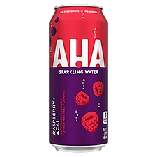 Aha Sparkling Water Raspberry Acai Can, 16 Fluid ounce