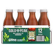 Gold Peak Sweetened Black Tea Bottles, 16.9 fl oz, 12 Pack, 202.8 Fluid ounce