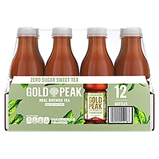 Gold Peak Zero Sugar Sweet Tea Bottles, 16.9 fl oz, 12 Pack, 202.8 Fluid ounce