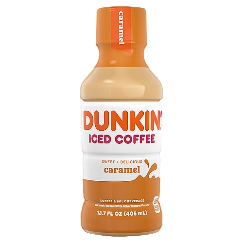 Dunkin' Caramel Iced Coffee & Milk Beverage, 13.7 fl oz