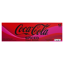 Coca-Cola Zero Sugar Raspberry Spiced Cola, 12 fl oz, 12 count, 144 Fluid ounce