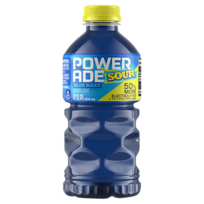 Powerade Blue Razz Sour Bottle, 28 fl oz